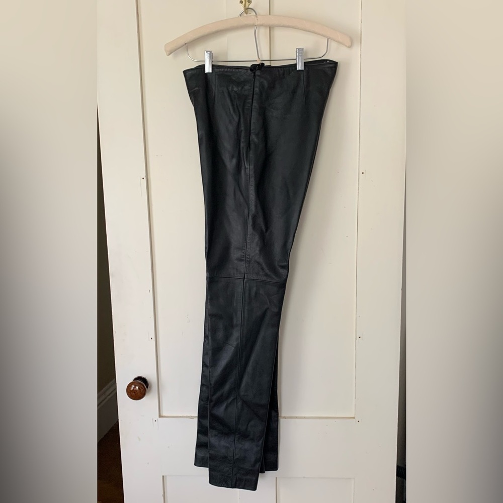 Black leather pants